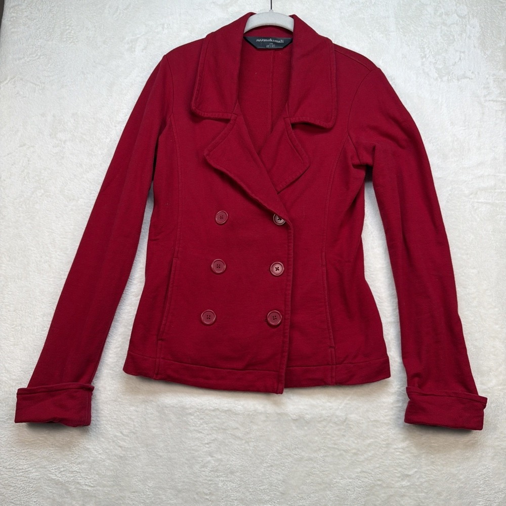Norma Kamali Blazer Double Breasted Structured Tailored Career Red Womens‎ S